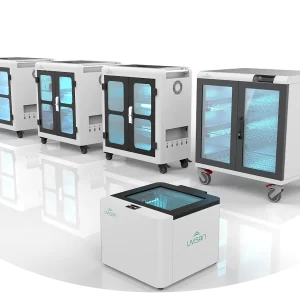 Uvisan UV-C desinfectie en oplaadkast